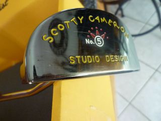 Scotty Cameron Titleist Putter Studio Design 5 Lb Black Pearl Rare Model W Hc