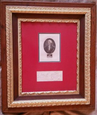 1700s King George Iii Signed Page Royal Seal 1804 Etching Autograph Vtg Rare