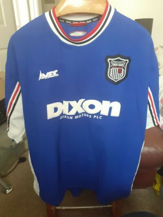 Rare Old Grimsby Town Away 1990s Football Shirt Size Adults Xtr Large 46/48