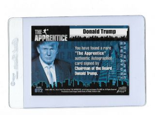 PRESIDENT DONALD TRUMP SIGNED CARD THE APPRENTICE DT2 PACK PULLED CERT AUTO RARE 2