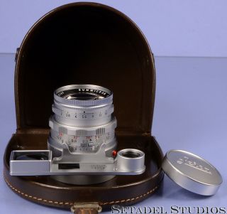 Leica 50mm Summicron F2 Dual Range M Lens W/ Eye,  Case Rare Late 2357197 M2 - R