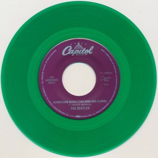 Beatles Very Rare 1995 Green Vinyl " Norwegian Wood 