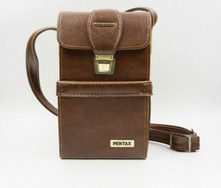 Rare Vintage Pentax Leather - Like 35mm Slr Camera Case - Plus