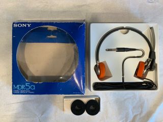 Vintage Iob Sony Mdr - 5a Stereo Dynamic Headphones Rare
