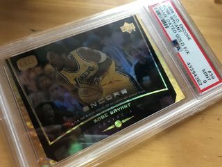 Kobe Bryant 1998 Upper Deck Encore Game Dated Gold F/x /125 Psa 9 Rare