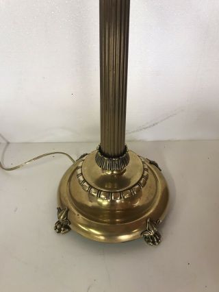 Rare Duffner Kimberly Polished Bronze 3 Socket Lamp Base Circa 1900 2