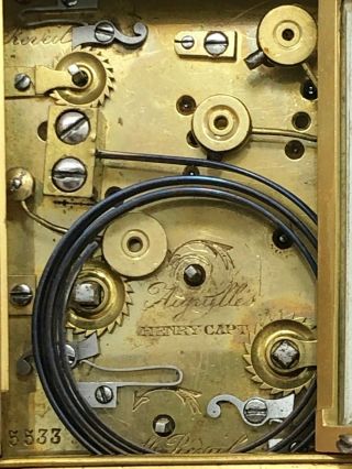 Rare Henry Capt Bronze Carriage Clock 3