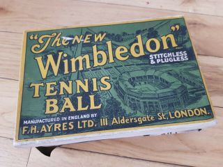 Fh Ayres Vintage Boxed Tennis Balls 1920 