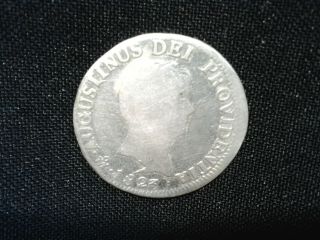 1823 Mexico Silver 2 Real Very Rare Hard Find