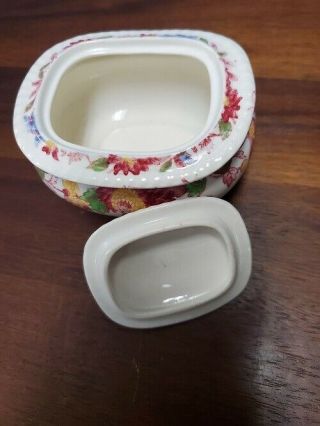 SPODE England SPODE ' s ASTER pattern RARE individual mini sugar bowl with lid 3