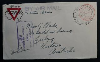 Very Rare 1941 Malaya Australian Forces Cover With Meter & A.  I.  F.  Field Po No 19