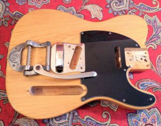 Vintage 1973 Fender Telecaster Body - Natural Finish W/ Factory Bigsby - Rare