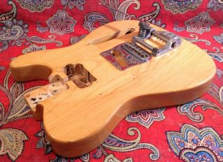 Vintage 1973 Fender Telecaster BODY - Natural Finish w/ FACTORY BIGSBY - RARE 3
