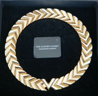 Rare Louis Vuitton Essential V Gold Collar Necklace