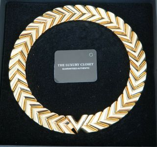 Rare Louis Vuitton Essential V Gold Collar Necklace 2