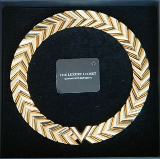 Rare Louis Vuitton Essential V Gold Collar Necklace 3
