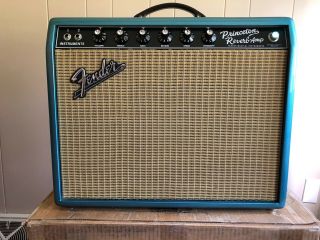 Rare Fender ‘65 Princeton Reverb Blue Flower Guitar Amp Amplifier