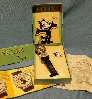 RARE Fossil FELIX THE CAT 1 Vintage Character Watch Limited Edition w/Box 2