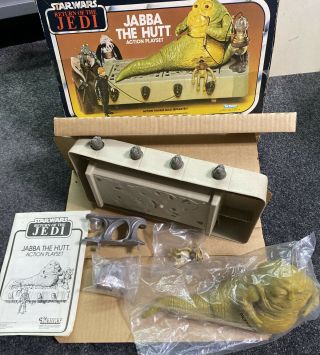 Vintage Star Wars 1983 Jabba The Hutt Playset W/ Box & Inserts Complete
