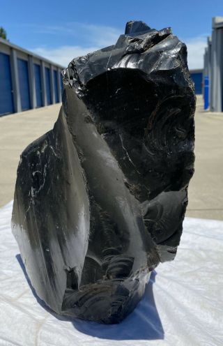 Large 99 Pound Obsidian Boulder Museum Size Specimen Rare