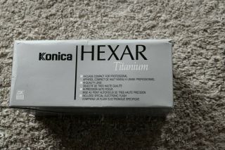 Very Rare Konica Hexar Af Limited Titanium With Flash,  Instructions,  Case