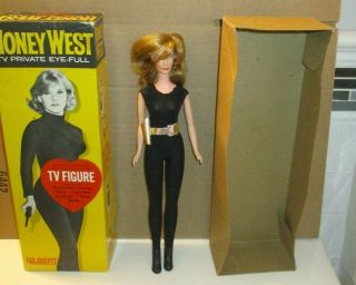 1965 Gilbert Toys " Honey West " Doll Tv Private Eye - Full In The Box T403 Pe
