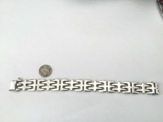 Georg Jensen Denmark Sterling Silver Geometric Link Bracelet 103 C.  1952,  Rare