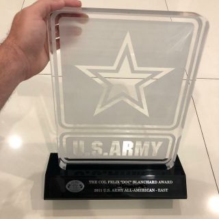 Rare Us Army All American Football Player Issued Felix Blanchard Award Trophy