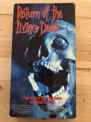 Rare Cover Return Of The Living Dead Vhs Horror Hemdale Home Video