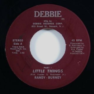 Randy - Burney " Little Things " Rare Obscure Sweet Soul Funk 45 Debbie Mp3