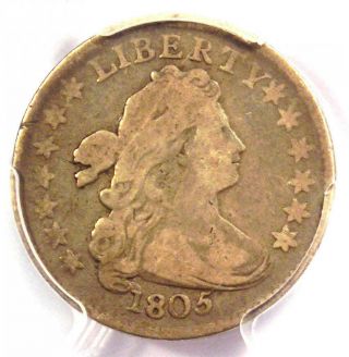 1805 Draped Bust Dime 10c - Certified Pcgs Vg8 (very Good) - Rare Coin