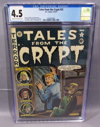 Tales From The Crypt 23 (rare Pre - Code Horror) Cgc 4.  5 Vg,  Ec 1951 Golden Age