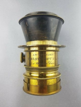 Rare Petzval 1863 Jamin Cone Centralisateur 6 " 150mm F4 Brass Lens 4x5