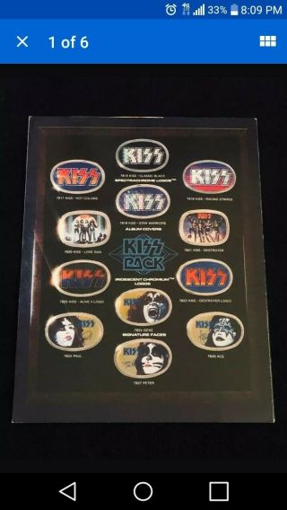 Kiss Pacifica Ace Frehley prototype GOLD BACKGROIND Solo Belt Buckle 1978 RARE 3