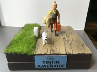 Diorama " Tintin En Amerique " No Pixi Aroutcheff Leblon
