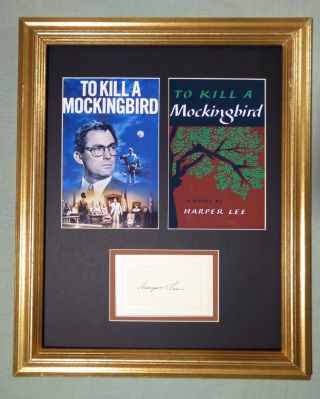 Harper Lee To Kill A Mockingbird Rare Autographed Signed Display With