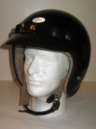 Vintage Rare Snell Dated 1980 Bell Magnum Ltd Black Motorcycle Helmet 7 1/4 1983
