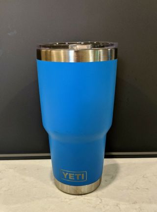 Yeti Coolers Tahoe Blue 30 Oz Tumbler Rare And Discontinued