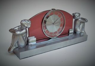 Rare German Art Deco 8 Day Clock - Mauthe - Excellent/ / Frankart Era