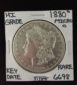 1880 O Micro O Morgan Silver Dollar Rare Hi Grade Key Date Coin 6698