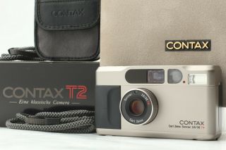 Rare Dm Mark {mint In Box} Contax T2 Titan Silver Sonnar 38mm F2.  8 T Japan 261