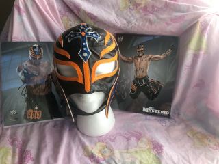Rey Mysterio Mask Autographed Ring Mask Worn By Rey Rare Only 1 On Ebay