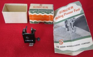 Vintage Singer Walking Presser Foot & Instructions Rare 160741