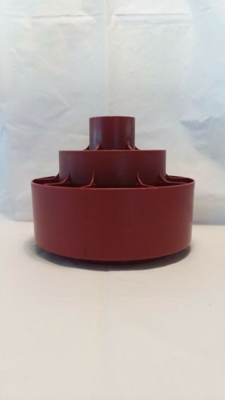 Rare Pampered Chef Cranberry Tool Turnabout Caddy Utensil Holder Carousel