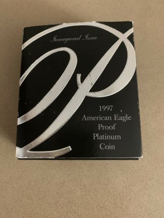 1 Oz 1997 - Platinum $100 American Eagle.  9995 Proof Coin Rare Case