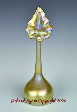 Tiffany Favrile Jack - In - Pulpit Art Glass Vase Circa 1905 Rare Form "