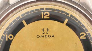 Vintage Very Rare Omega Bullseye Two - Tone Dial Swiss Made Watch With