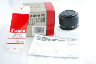 " Rare Near " Canon Fd 50mm F1.  2 F/1.  2 L Prime Standard Lens 3834