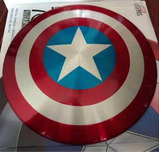 Captain America 75th Anniversary Avengers Shield Alloy Metal 1/1 Lacquer Bake US 2