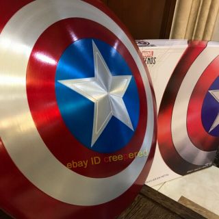 Captain America 75th Anniversary Avengers Shield Alloy Metal 1/1 Lacquer Bake US 3